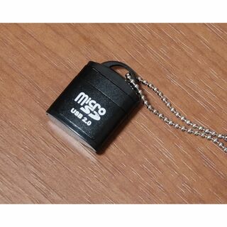 MicroSD用小型USBカードリーダー・ライター　ブラック(PC周辺機器)