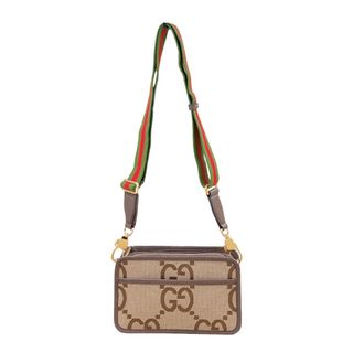 グッチ(Gucci)の　グッチ GUCCI ジャンボGGミニバッグ 696075 ブラウン GGキャンバス レディース ショルダーバッグ(ショルダーバッグ)