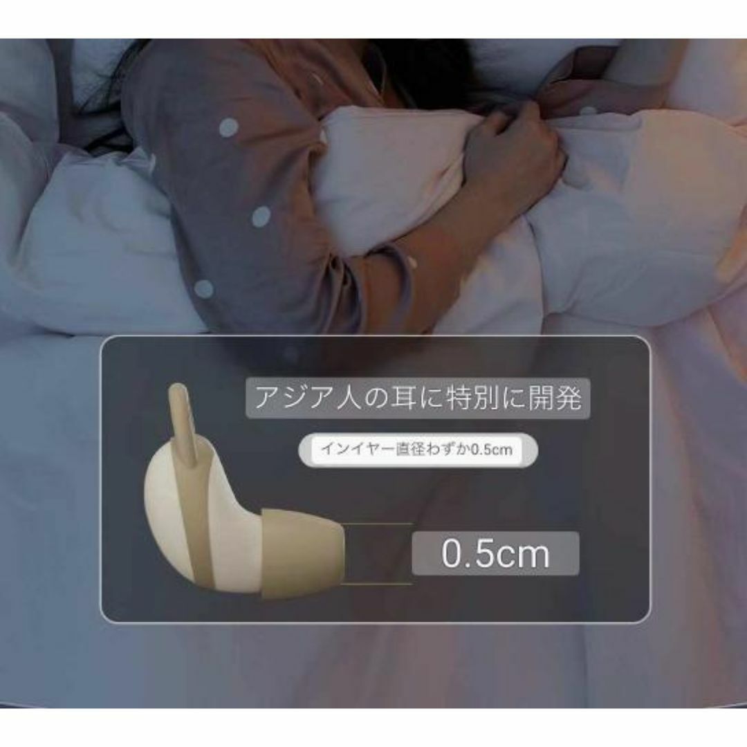 ✨新品未使用✨　ワイヤレスイヤホン  Bluetooth　寝ながら　オレンジ スマホ/家電/カメラのオーディオ機器(ヘッドフォン/イヤフォン)の商品写真