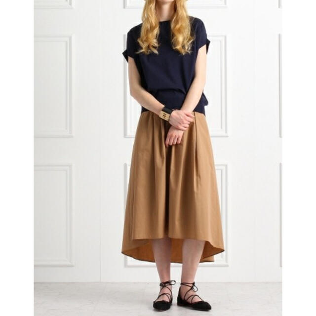 aquagirl(アクアガール)のコットン混後ろさがりスカート レディースのスカート(ひざ丈スカート)の商品写真