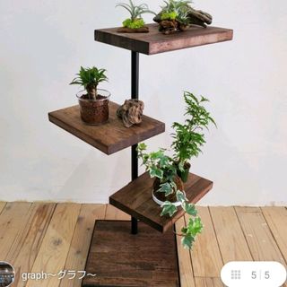 観葉植物スタンド  回転ラック ラック棚 棚