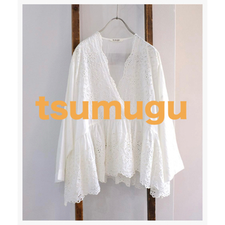tumugu / ツムグ コットンボイルカットワークブラウス(シャツ/ブラウス(長袖/七分))