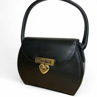 MOSCHINO - 超希少✨モスキーノ　ハンドバッグ　フォーマルバッグ　ハート留め具　ビッグロゴ