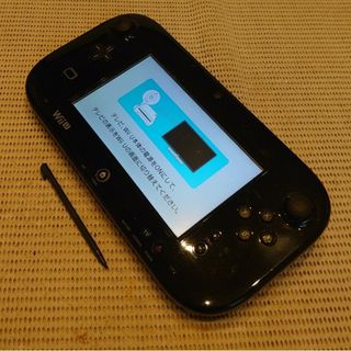 ウィーユー(Wii U)の75237 完動品WiiUゲームパッド本体&タッチペンのみブラック送料込(家庭用ゲーム機本体)