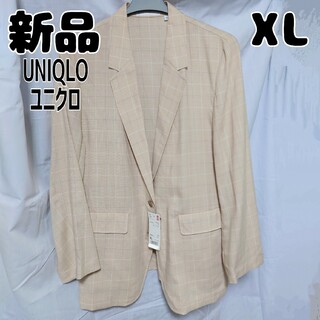 ユニクロ(UNIQLO)の新品 未使用 ユニクロ ライトシャツジャケット XL ナチュラル(テーラードジャケット)