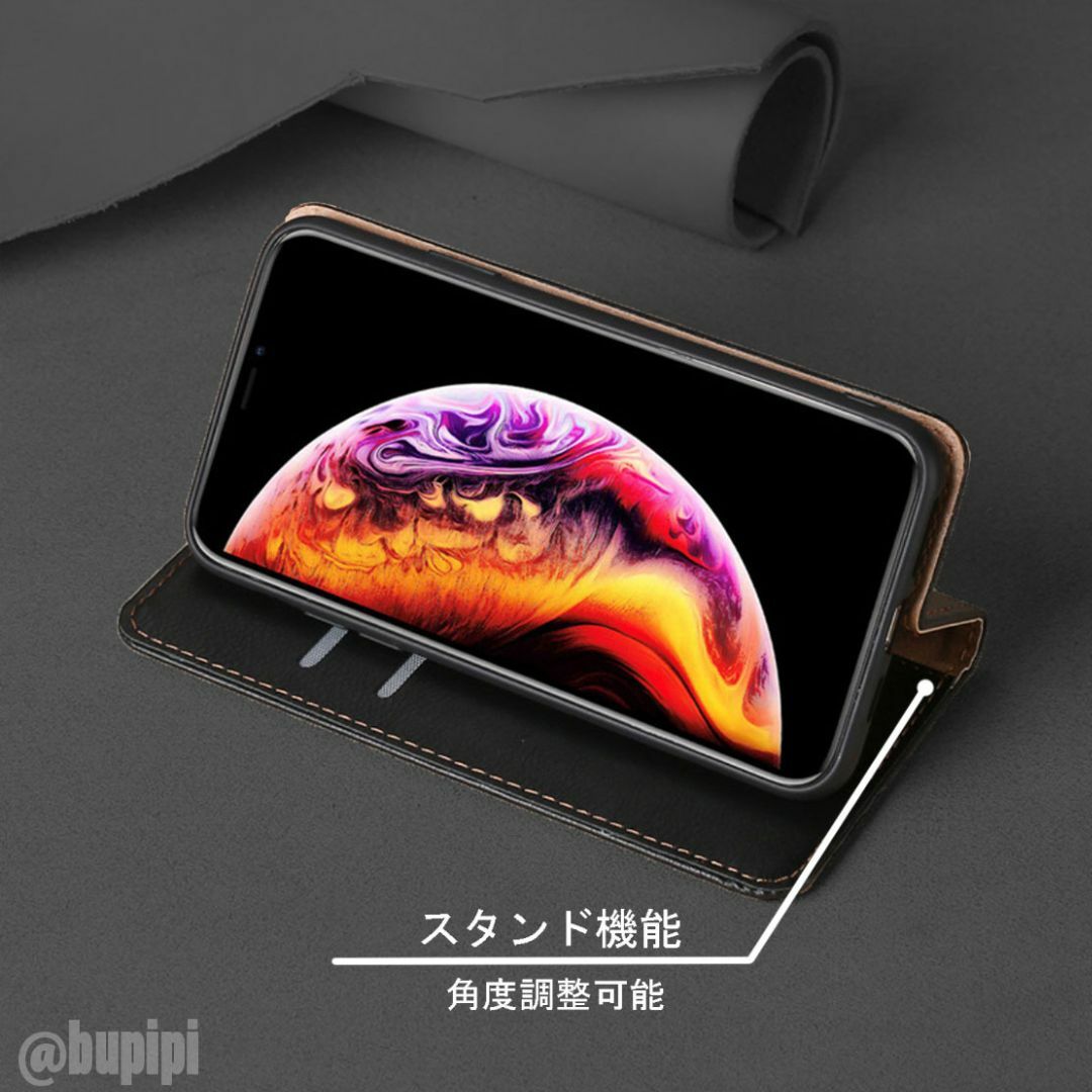 手帳型 スマホケース 高品質 レザー Xperia 1 カバー ブラック CKP スマホ/家電/カメラのスマホアクセサリー(Androidケース)の商品写真