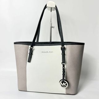 マイケルコース(Michael Kors)のマイケルコース　PVC グレージュ　バイカラー　トートバッグ(トートバッグ)