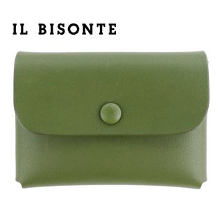 IL BISONTE - イルビゾンテ 名刺入れ カードケース 50周年記念限定 グリーン 箱付 レザー