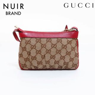 グッチ(Gucci)のグッチ GUCCI GGキャンバス レッド ミニ ショルダーバッグ(ショルダーバッグ)