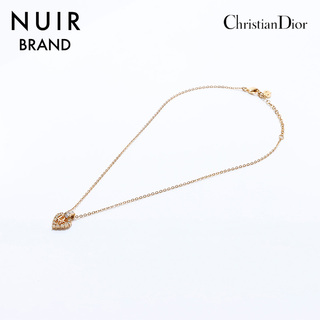 クリスチャンディオール(Christian Dior)のディオール Dior ロゴ ハート ラインストーン ネックレス(ネックレス)
