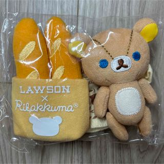 リラックマ(リラックマ)の【新品 未開封】リラックマさん×ローソンコラボぬいぐるみ(着せ替え付き)^_^(ぬいぐるみ)