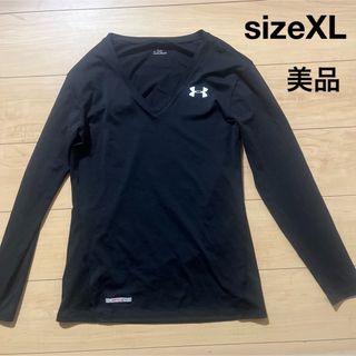 アンダーアーマー(UNDER ARMOUR)の美品　アンダーアーマー HeatGear  メンズ  XL vネック(シャツ)