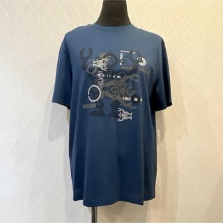 エルメス(Hermes)のHERMES エルメス コットン 半袖 Tシャツ ブルー(Tシャツ/カットソー(半袖/袖なし))