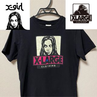 エックスガール(X-girl)のX-girl × Xlarge s/s Tshirt Black(Tシャツ(半袖/袖なし))