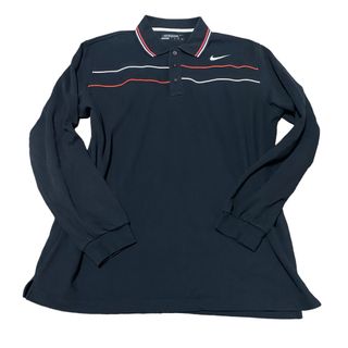 ナイキ(NIKE)のNIKEナイキ　golfゴルフ　長袖ポロシャツ　大きなサイズ3XL ブラック(ウエア)