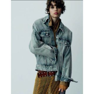 ザラ(ZARA)のZARA オーバーサイズデニムジャケット ML(Gジャン/デニムジャケット)