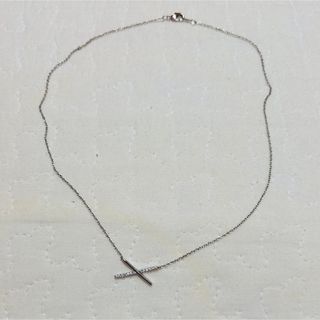 【新品・未使用】ネックレス　シルバーネックレス　クロスネックレス(ネックレス)