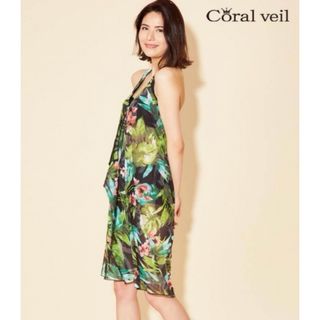 コーラルベール(Coral veil)のスイムグッズ Clear Botanical　パレオワンピース(水着)