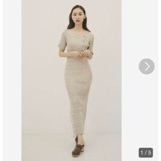 ランデブー(RANDEBOO)のRANDEBOO♡Half knit dress(ロングワンピース/マキシワンピース)