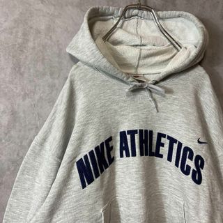 NIKE - 【ボロパーカー、ビッグ刺繍ロゴ】NIKE古着スウェット常田　アスレチック90s