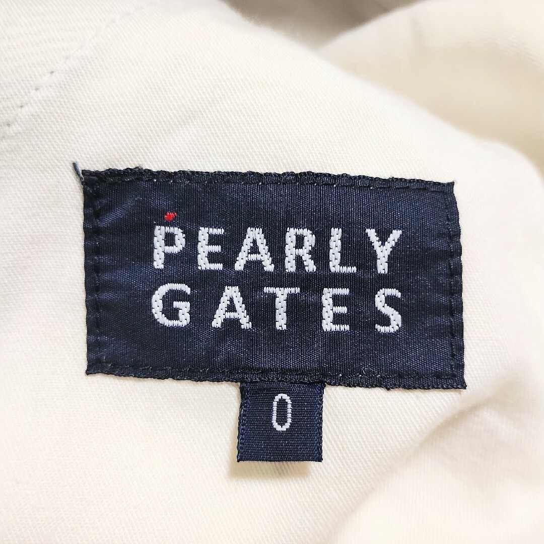 PEARLY GATES(パーリーゲイツ)の美品　パーリーゲイツ　スカート　ストライプ　水色　刺繍ロゴ　ゴルフウェア スポーツ/アウトドアのゴルフ(ウエア)の商品写真