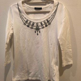 COMME CA ISM - コムサイズム　白 Tシャツ　7分袖