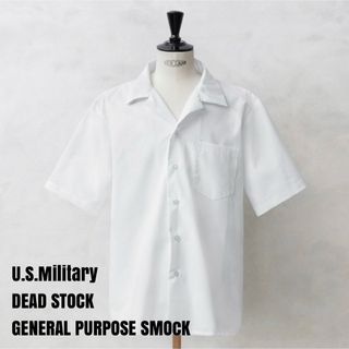 ミリタリー(MILITARY)の＊7564 実物　デッドストック　US ミリタリー 米軍　オープンカラーシャツ　(シャツ)