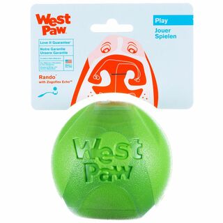 【色: グリーン】West Paw ゾゴフレックス エコー ランダ 犬 おもちゃ