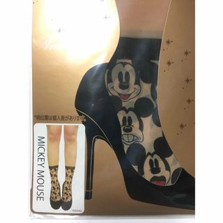 Disney - Disney Ankle Print ミッキー柄 ストッキング タイツ