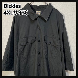 Dickies - 【ディッキーズ】ワークシャツ　ダークグレー　ワンポイント　ビッグサイズ　74