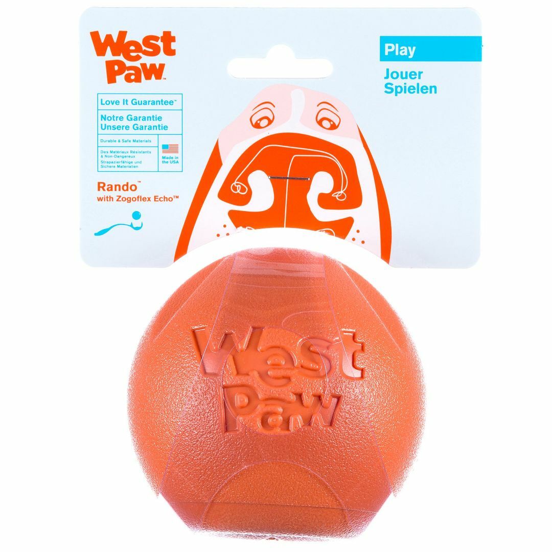 【色: オレンジ】West Paw ゾゴフレックス エコー ランダ 犬 おもちゃ その他のペット用品(犬)の商品写真