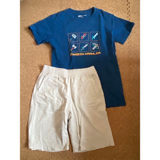 ユニクロ(UNIQLO)の160サイズ　マイクラ　Tシャツ＆ショートパンツ　パジャマ　ユニクロ(その他)