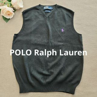 ポロラルフローレン(POLO RALPH LAUREN)のラルフローレン　ニット　ベスト　紺(ベスト/ジレ)