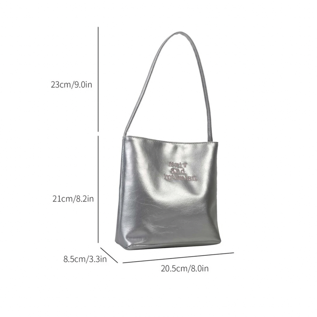 シルバーバッグ　h&m/グレイル/ジーユー/ザラ/ディーホリック/コカ レディースのバッグ(ハンドバッグ)の商品写真