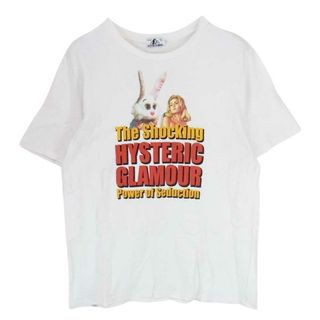 ヒステリックグラマー(HYSTERIC GLAMOUR)のHYSTERIC GLAMOUR ヒステリックグラマー 18SS 02182CT13 THE SHOCKING Tee ガール ウサギ プリント 半袖 Tシャツ ホワイト系 L【中古】(シャツ)