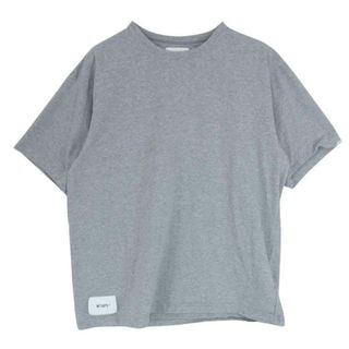 W)taps - WTAPS ダブルタップス 21SS 211ATDT-CSM32 CRIBS SS TEE クリブス ショートスリーブ 裾 ピスネーム 半袖 Tシャツ グレー系 X03【中古】