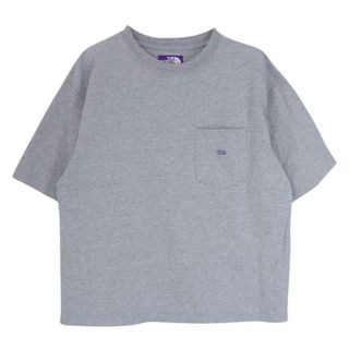 ザノースフェイス(THE NORTH FACE)のTHE NORTH FACE ノースフェイス NT3760N PURPLELABEL 8oz H/S Pocket TEE Tシャツ グレー系 M【中古】(シャツ)