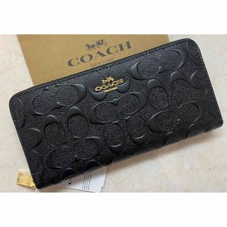 コーチ(COACH)の[新品未使用]✨COACH✨シグネチャー柄ラウンドファスナー長財布(財布)