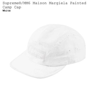 シュプリーム(Supreme)のSupreme MM6 Painted Camp Cap white マルジェラ(キャップ)