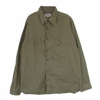 Buzz Rickson's バズリクソンズ BR26081 HERRINGBONE WORK SHIRT ヘリンボーン ワーク 長袖 シャツ カーキ系 16 16 1/2【中古】