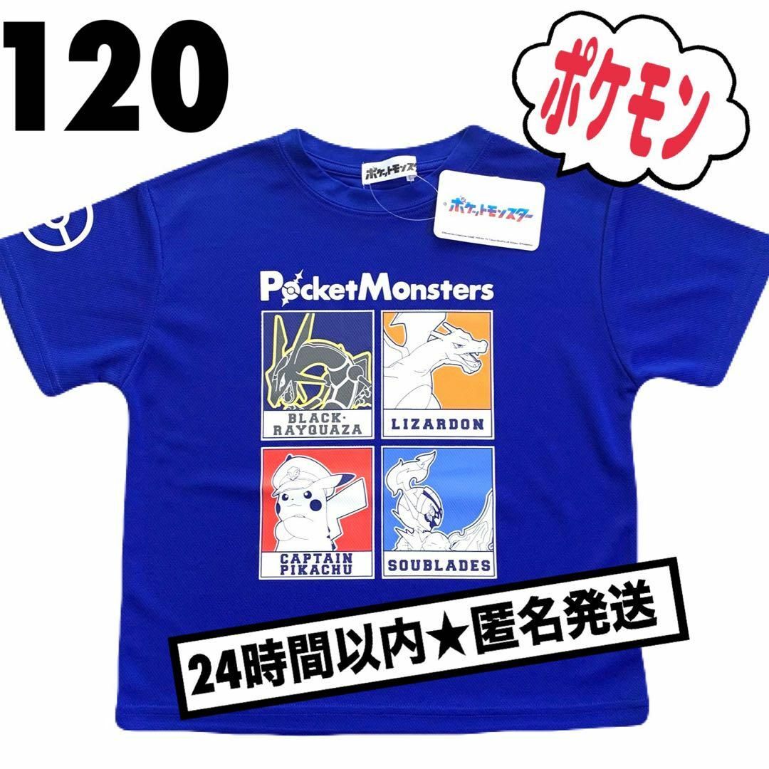 ポケモン(ポケモン)の★新品★120 ポケモン メッシュ Tシャツ 半袖 レックウザ 男の子 キッズ/ベビー/マタニティのキッズ服男の子用(90cm~)(Tシャツ/カットソー)の商品写真