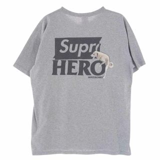 Supreme - Supreme シュプリーム Ｔシャツ 22SS × ANTI HERO DOG TEE アンチヒーロー アンタイヒーロー ロゴ 半袖 クルーネック プリント 半袖 Tシャツ グレー系 L【中古】