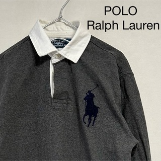 ラルフローレン(Ralph Lauren)の古着 90s POLO Ralph Lauren 長袖ラガーシャツ ビッグポニー(ポロシャツ)