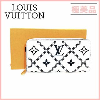 ルイヴィトン(LOUIS VUITTON)のルイヴィトン M81141  モノグラム アンプラント ブロデリー 長財布 白(財布)