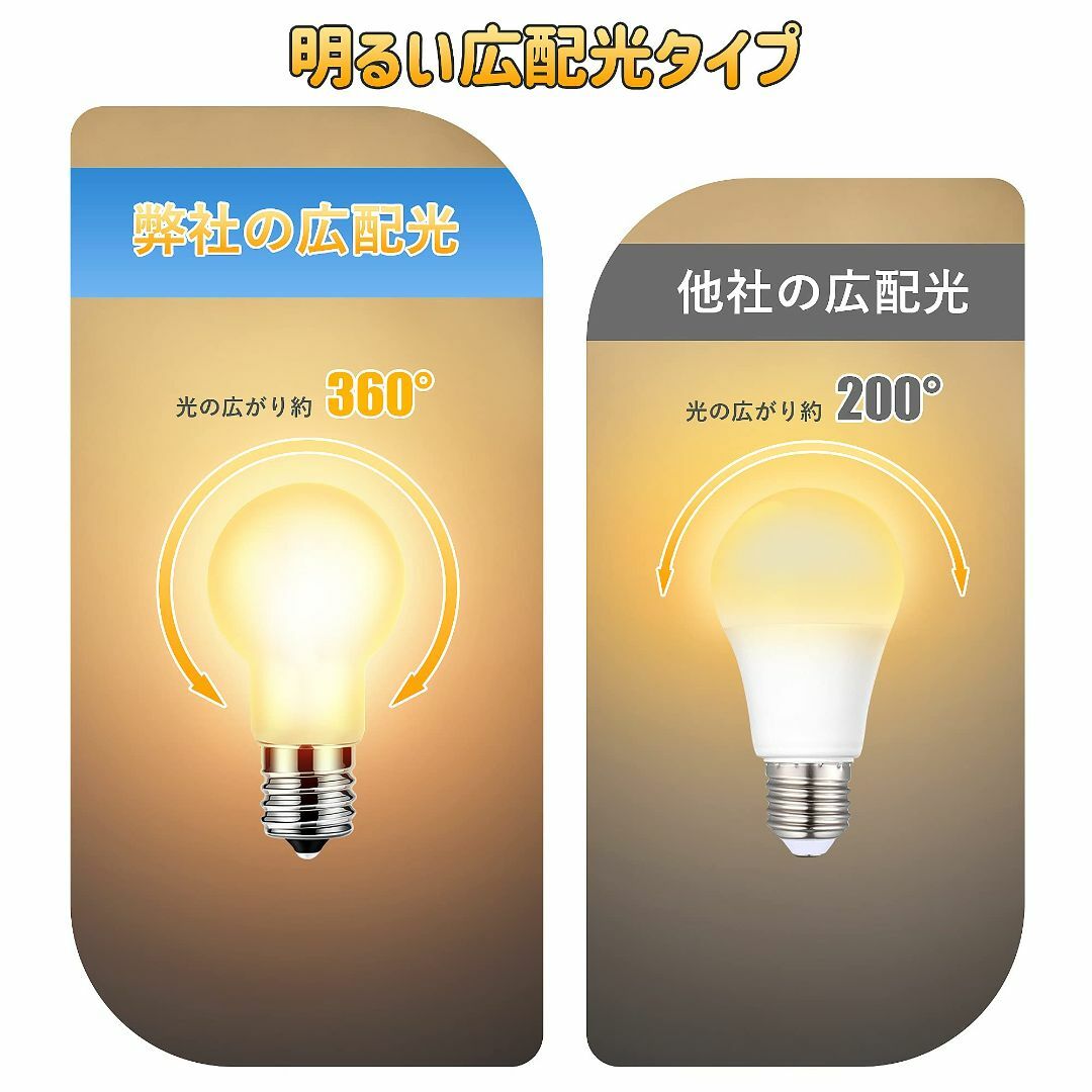 【サイズ:4個入_色:電球色-非調光型】DSLeben LED電球 口金直径17 インテリア/住まい/日用品のライト/照明/LED(その他)の商品写真