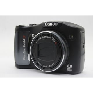 【美品 返品保証】 【便利な単三電池で使用可】キャノン Canon PowerShot SX100 IS ブラック 10x コンパクトデジタルカメラ  s8980(コンパクトデジタルカメラ)