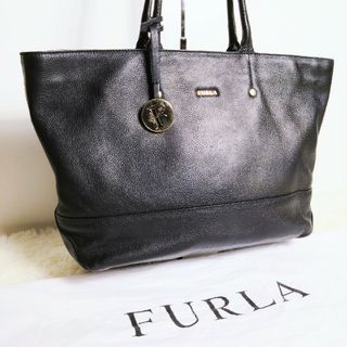 Furla - 【美品】フルラ　トートバッグ　A4収納可 大容量 肩がけ レザー ブラック