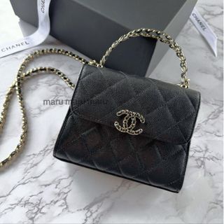 CHANEL - CHANEL トップハンドル チェーン ショルダー バッグ  2023