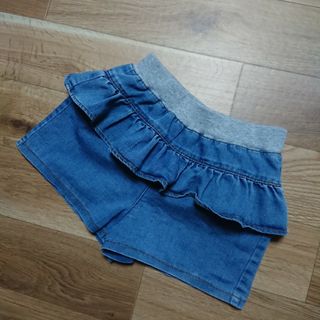 ジーユー(GU)のGU デニム ショートパンツ キュロットスカート 120(パンツ/スパッツ)