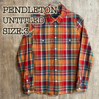 UNTITLED - UNTITLED×PENDLETON アンタイトル　チェックシャツ　オレンジ系3